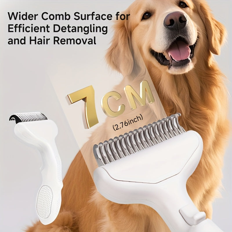 Dog and Cat Face Cleaning Comb, Pet Fur Detangling and Deshedding Comb, Self-Cleaning Dog Grooming Brush, Suitable for Long and Short-Haired Dogs and Cats, Pet Deshedding and Massage Comb, Cat and Dog Pin Comb Grooming and Cleaning Brush, Pet Cat
