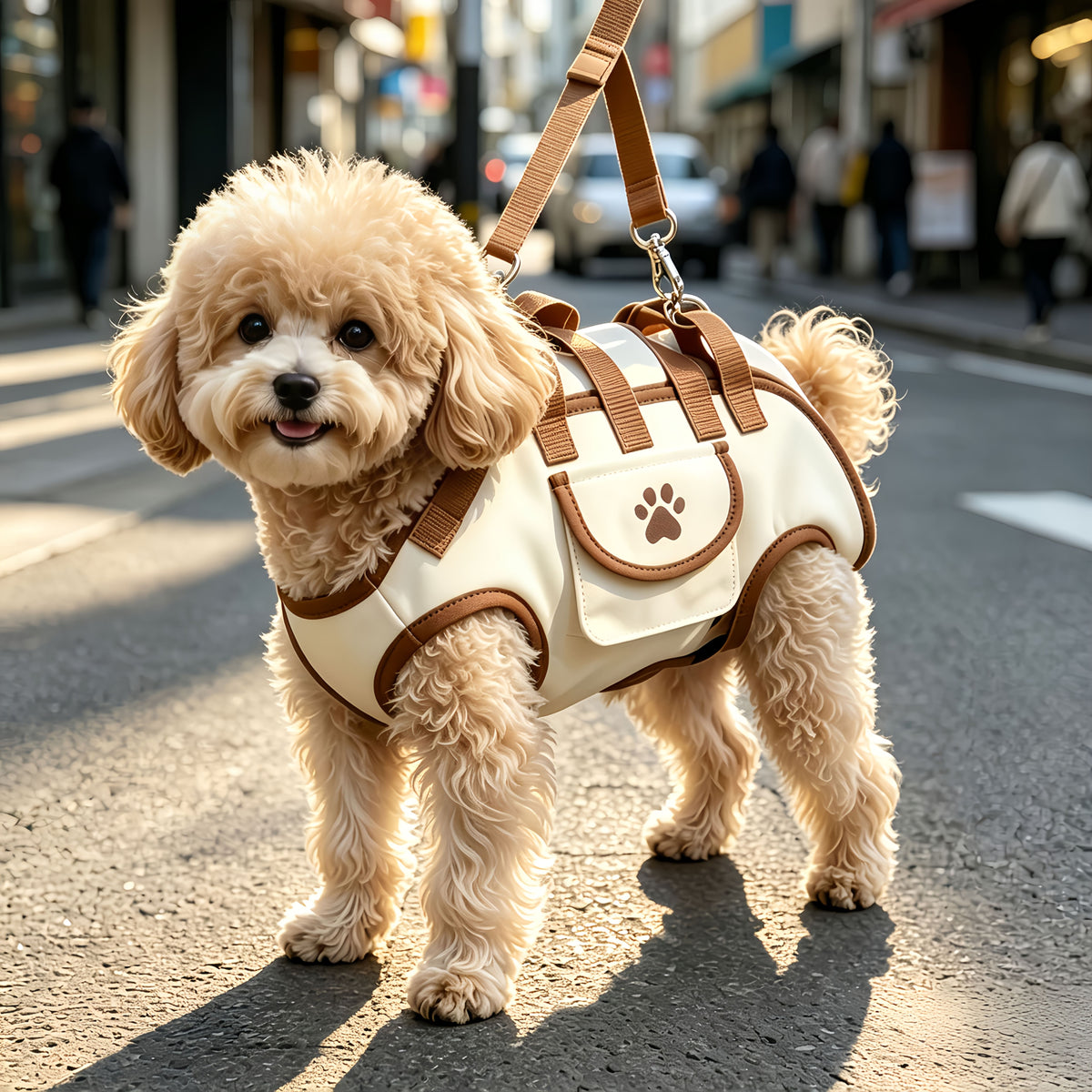 3-in-1 Backpack & Travel System with Carrier Suitable for Cats & Small Dogs, Breathable Mesh Carrier, Adjustable Detachable Safety Leash Combo, Crossbody Carrier for Hiking, Road Trips, Daily Walks - Ergonomic Carrier for Airports