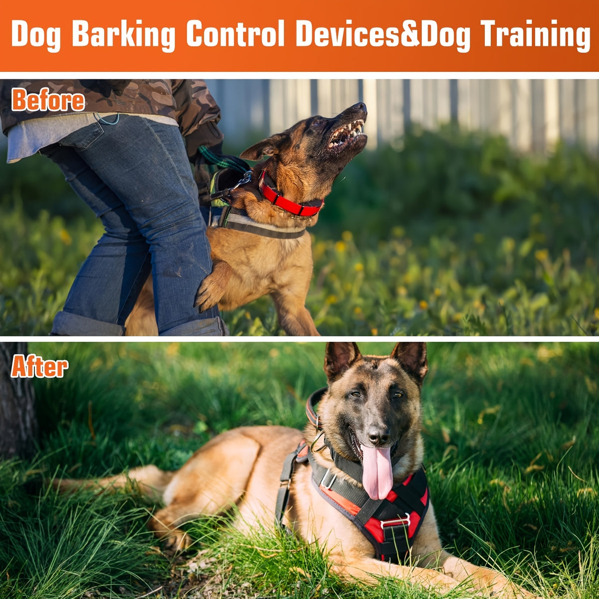 Dog Bark Deterrent Device, Safe Humane Ultrasonic Bark Control with 3 Modes And 50Ft Range - Rechargeable Anti Barking Tool Stops Annoying Barking Without Yelling Or Punishment
