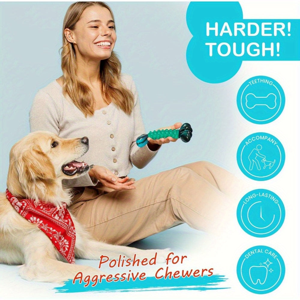 1pc/2pcs Dog Toys, Dog Chew Toys for Aggressive Chewers, Tough Dog Bones Chew Toys for Super Chewer, Nylon Durable Dog Toys for Medium Large Breed