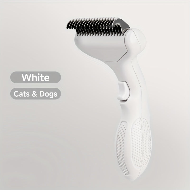 Dog and Cat Face Cleaning Comb, Pet Fur Detangling and Deshedding Comb, Self-Cleaning Dog Grooming Brush, Suitable for Long and Short-Haired Dogs and Cats, Pet Deshedding and Massage Comb, Cat and Dog Pin Comb Grooming and Cleaning Brush, Pet Cat