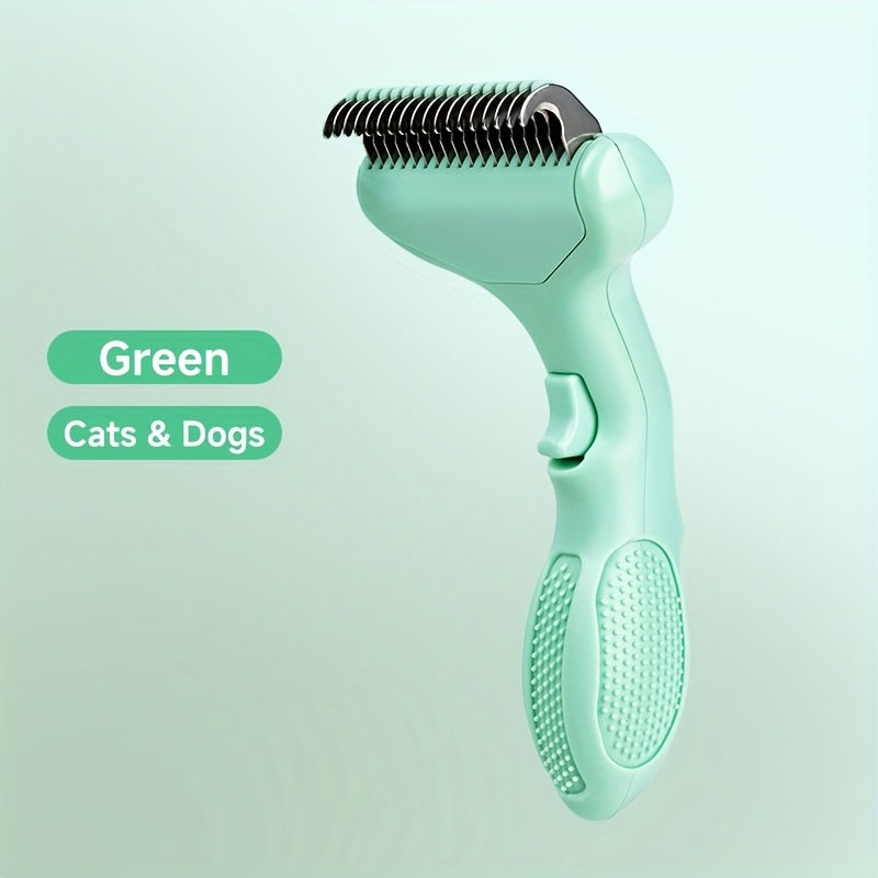 Dog and Cat Face Cleaning Comb, Pet Fur Detangling and Deshedding Comb, Self-Cleaning Dog Grooming Brush, Suitable for Long and Short-Haired Dogs and Cats, Pet Deshedding and Massage Comb, Cat and Dog Pin Comb Grooming and Cleaning Brush, Pet Cat