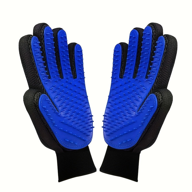 2pcs Pet Grooming Gloves, Deshedding and Massaging Grooming Gloves, Suitable for Dogs and Cats as a Tool for Removing Loose Fur, Cat Cleaning and Grooming Glove, Pet Grooming Massage and Petting Glove, Deshedding Glove Brush
