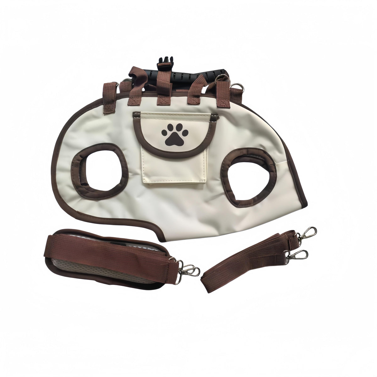 3-in-1 Backpack & Travel System with Carrier Suitable for Cats & Small Dogs, Breathable Mesh Carrier, Adjustable Detachable Safety Leash Combo, Crossbody Carrier for Hiking, Road Trips, Daily Walks - Ergonomic Carrier for Airports