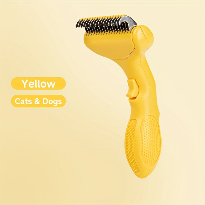 Dog and Cat Face Cleaning Comb, Pet Fur Detangling and Deshedding Comb, Self-Cleaning Dog Grooming Brush, Suitable for Long and Short-Haired Dogs and Cats, Pet Deshedding and Massage Comb, Cat and Dog Pin Comb Grooming and Cleaning Brush, Pet Cat