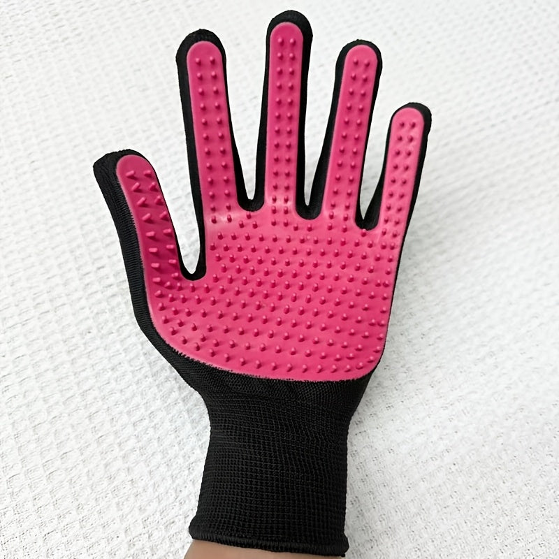 2pcs Pet Grooming Gloves, Deshedding and Massaging Grooming Gloves, Suitable for Dogs and Cats as a Tool for Removing Loose Fur, Cat Cleaning and Grooming Glove, Pet Grooming Massage and Petting Glove, Deshedding Glove Brush