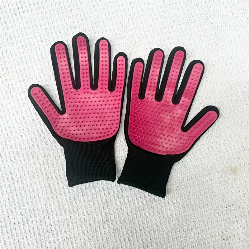 2pcs Pet Grooming Gloves, Deshedding and Massaging Grooming Gloves, Suitable for Dogs and Cats as a Tool for Removing Loose Fur, Cat Cleaning and Grooming Glove, Pet Grooming Massage and Petting Glove, Deshedding Glove Brush