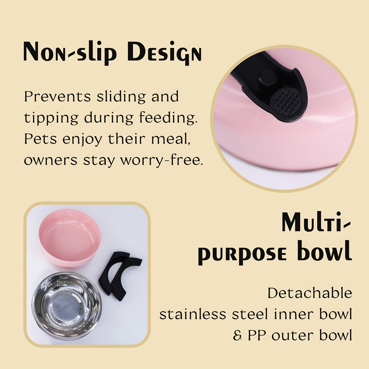[Customized]Elevated Neck Protection Stainless Steel Pet Bowl Suitable for Small Dogs Anti Slip Feeding Bowl Custom Personalized Info with Various Patterns