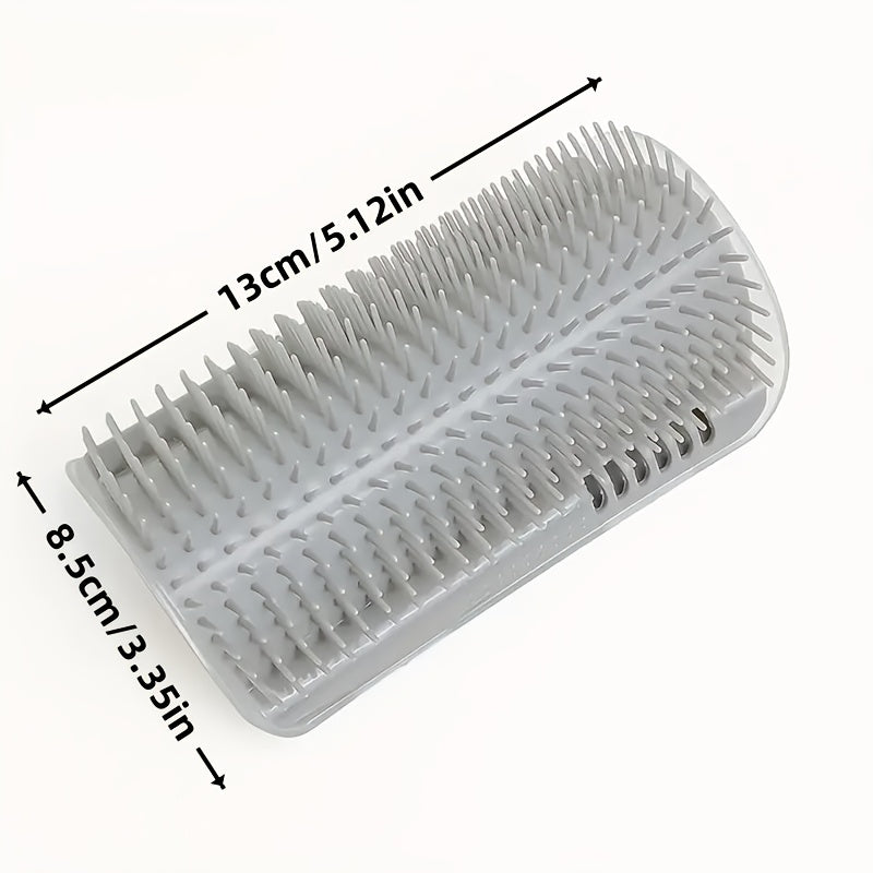 Corner Cat Scratcher - Wall-Mounted Cat Grooming Brush - Itchy Cat Scratching Board - Toy Deshedding Massage Comb | Scratching Tool - Self-Grooming Corner Comb, Indoor Pet Massage Tool - Easy to Clean, Ergonomic Pet Comb - Space-Saving Pet Grooming