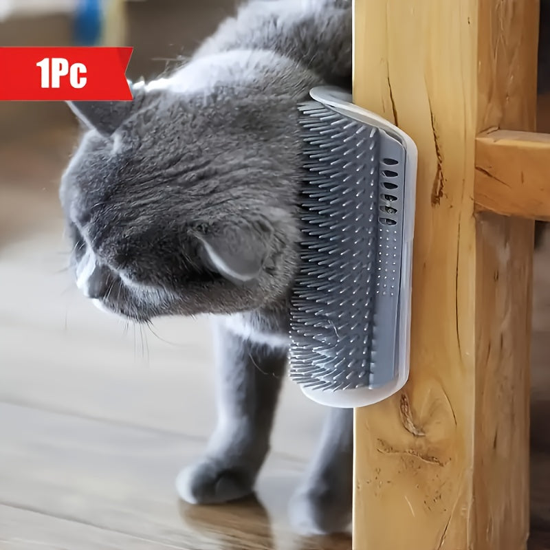 Corner Cat Scratcher - Wall-Mounted Cat Grooming Brush - Itchy Cat Scratching Board - Toy Deshedding Massage Comb | Scratching Tool - Self-Grooming Corner Comb, Indoor Pet Massage Tool - Easy to Clean, Ergonomic Pet Comb - Space-Saving Pet Grooming