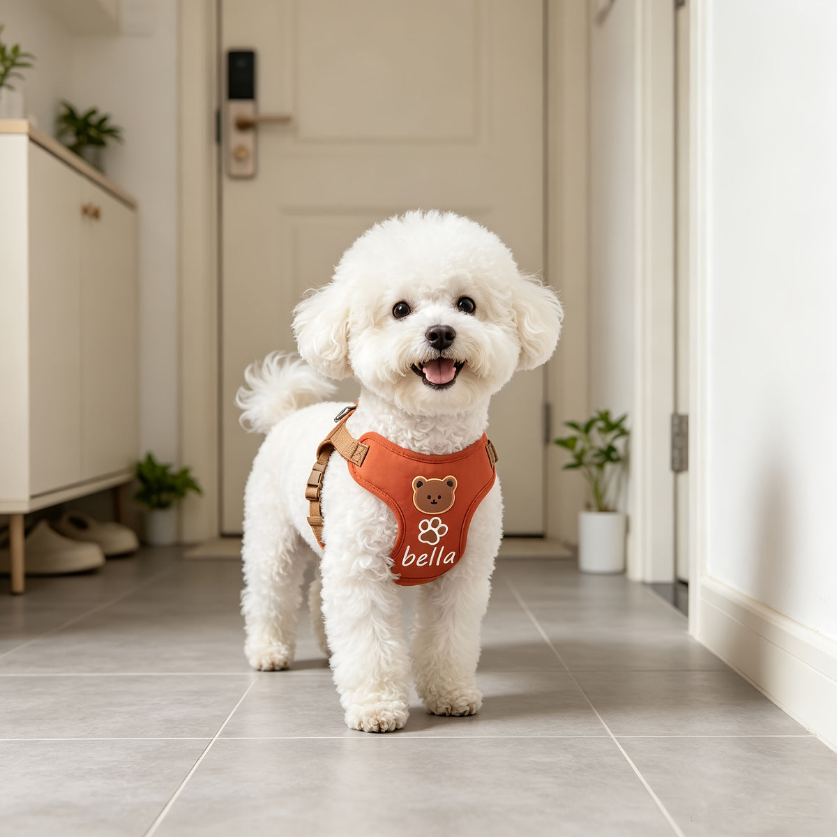 1pc Escape-Proof Adjustable Dog Harness & Leash Set with Bear Vest Vest Suitable for Outdoor Walking, Training, Travel - Lightweight Breathable Harness Suitable for Cats and Dogs, Matching Leash Included, Gift for Puppies and Kittens