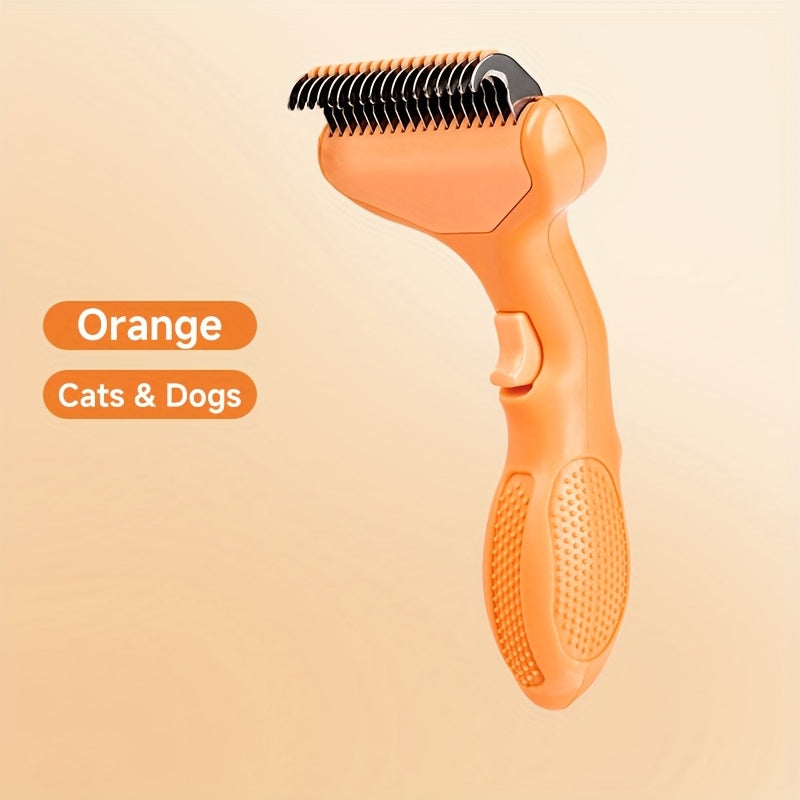 Dog and Cat Face Cleaning Comb, Pet Fur Detangling and Deshedding Comb, Self-Cleaning Dog Grooming Brush, Suitable for Long and Short-Haired Dogs and Cats, Pet Deshedding and Massage Comb, Cat and Dog Pin Comb Grooming and Cleaning Brush, Pet Cat